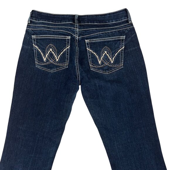 Wrangler Bootcut Juniors Plus Size Womens Jeans 13 14 34 Dark Wash Pockets Logo - Picture 6 of 8